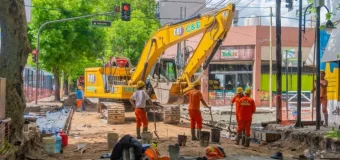 Avanza un nuevo tramo de renovación de la Av. Perón en San Fernando