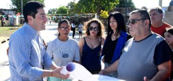 Nardini inauguró una importante obra de pavimentación en Grand Bourg
