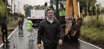 Achával supervisó nuevos asfaltos e importantes obras hidráulicas en Pilar: «Trabajamos día a día para mejorar nuestras localidades»