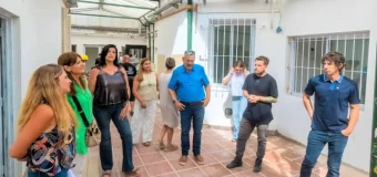 Juan Andreotti visitó la obra de renovación de la Escuela Especial N°503