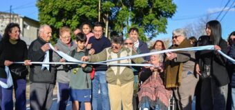Nardini inauguró nuevos pavimentos en Villa de Mayo