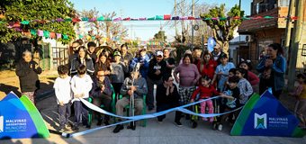 Nardini inauguró una nueva obra de pavimentación y reafirmó el modelo de gestión de Malvinas